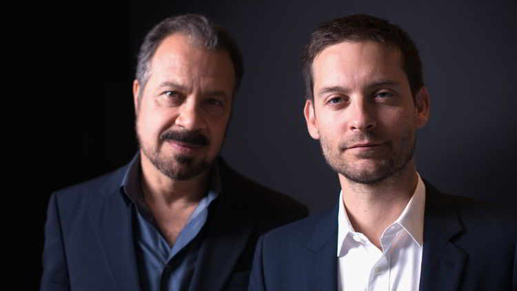 Director Edward Zwick and Tobey Maguire 