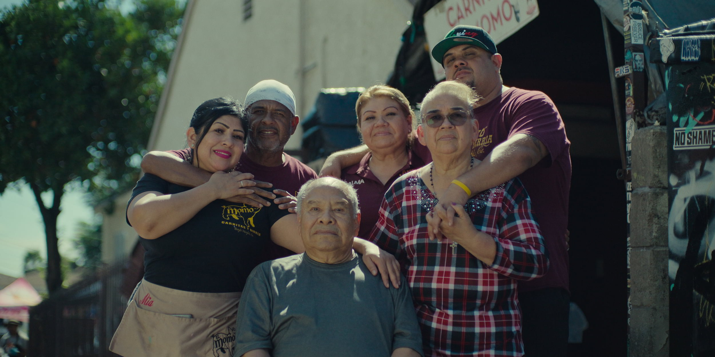 Street Food: USA. Juan Carlos "Billy" Acosta (right) and family in 'Street Food: USA'. Cr. Courtesy of Netflix © 2022