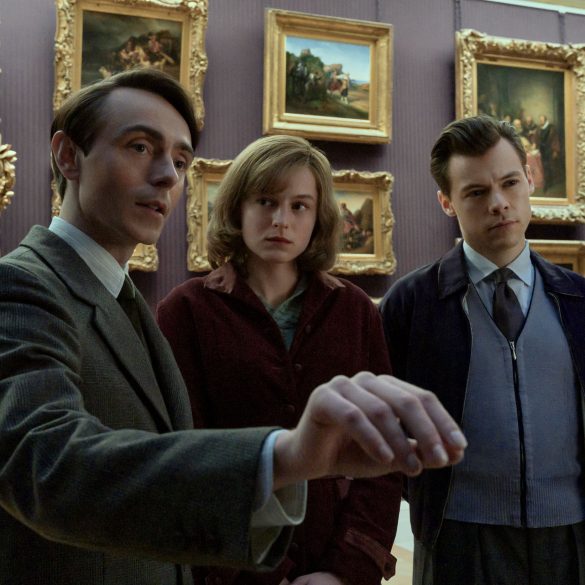 Patrick (David Dawson), Marion (Emma Corrin) and Tom (Harry Styles) in 'My Policeman' | Photo courtesy of Amazon Studios.